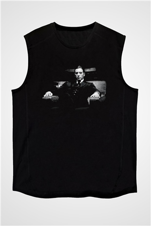 Alpacino The Godfather Siyah Unisex Kolsuz Tişört