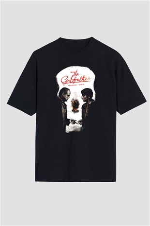 Alpacino The Godfather Siyah Unisex Oversize Tişört T-Shirt