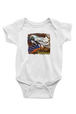 Alphataurus Baskılı Unisex Beyaz Bebek Body - Zıbın