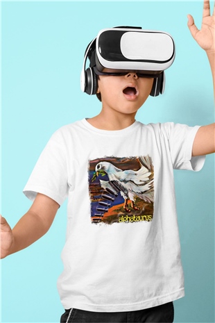 Alphataurus Baskılı Unisex Beyaz Çocuk Tişört