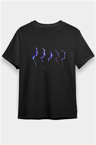 Alphaville Baskılı Unisex Siyah Tişört - Tshirt