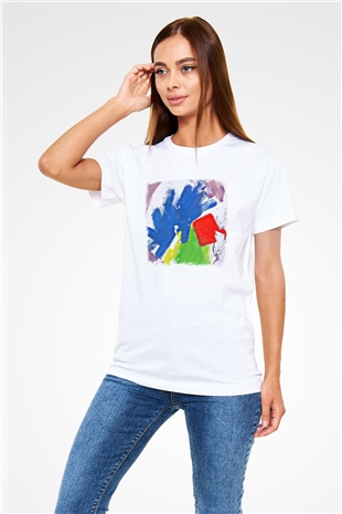 Alt-J Baskılı Unisex Beyaz Tişört