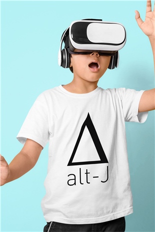Alt-J Beyaz Unisex Çocuk Tişört