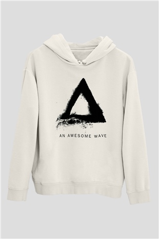 Alt-J Beyaz Unisex Kapşonlu Sweatshirt