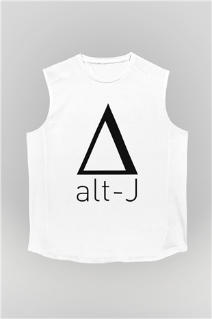 Alt-J Beyaz Unisex Kolsuz Tişört