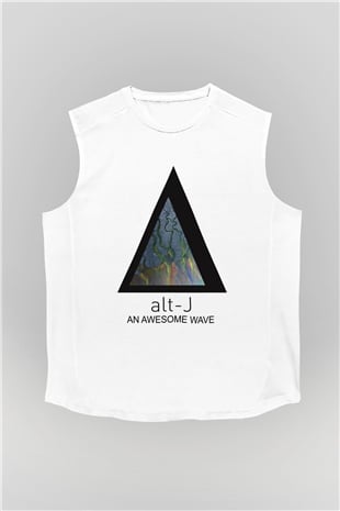 Alt-J Beyaz Unisex Kolsuz Tişört