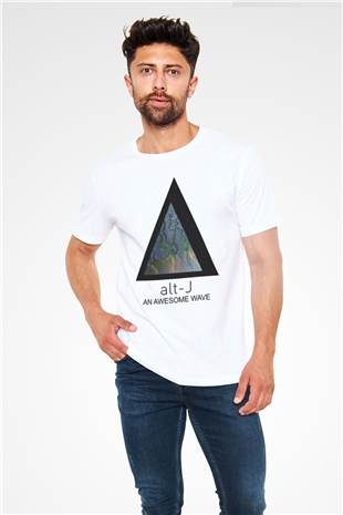 Alt-J Beyaz Unisex Tişört T-Shirt - TişörtFabrikası