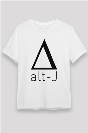 Alt-J Beyaz Unisex Tişört T-Shirt - TişörtFabrikası