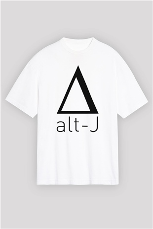 Alt-J Beyaz Oversize Tişört Oversize T-shirt - TişörtFabrikası