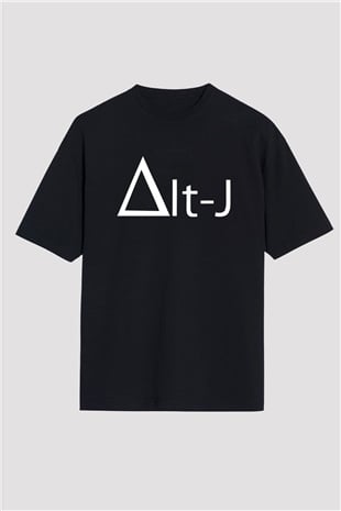 Alt-J Siyah Unisex Oversize Tişört T-Shirt