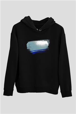 Altay Cumhuriyeti - Altai Republic Bayrağı Baskılı Unisex Siyah Hoodie