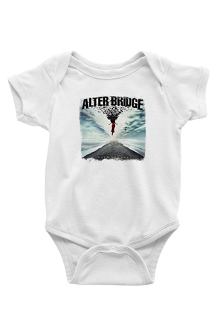 Alter Bridge Baskılı Unisex Beyaz Bebek Body - Zıbın