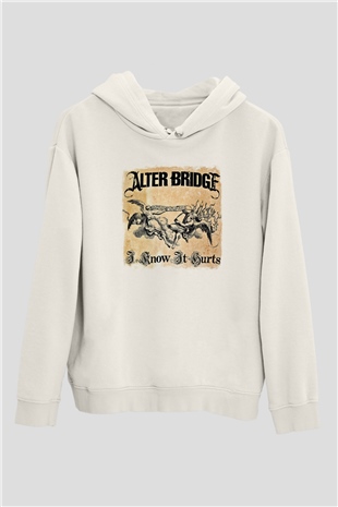 Alter Bridge Baskılı Unisex Beyaz Hoodie