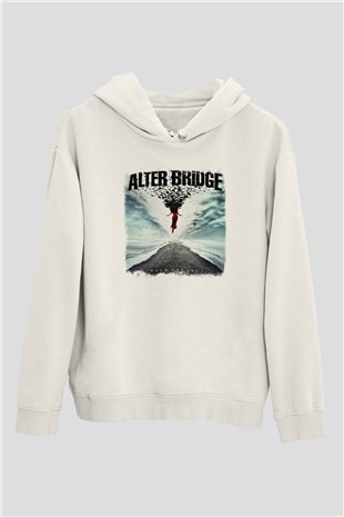 Alter Bridge Baskılı Unisex Beyaz Hoodie
