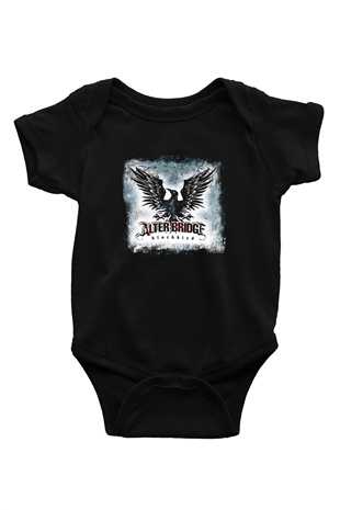 Alter Bridge Baskılı Unisex Siyah Bebek Body - Zıbın
