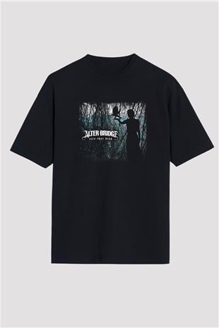 Alter Bridge Baskılı Unisex Siyah Oversize Tişört