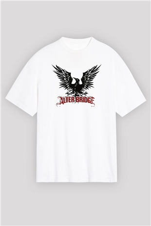 Alter Bridge Beyaz Unisex Oversize Tişört T-Shirt