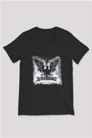Alter Bridge Siyah Unisex V Yaka Tişört T-Shirt