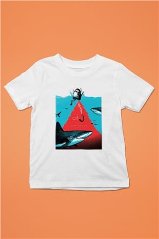 AltJ Baskılı Beyaz Unisex Çocuk Tişört