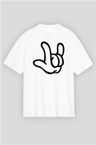 Alto Ritmo Rock Big Band Beyaz Unisex Oversize Tişört T-Shirt