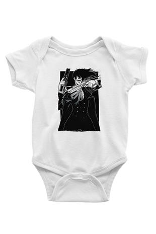 Alucard Baskılı Beyaz Unisex Bebek Body - Zıbın