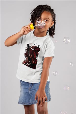Alucard Baskılı Beyaz Unisex Beyaz Çocuk Tişört - Tshirt