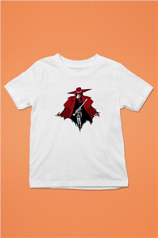 Alucard Baskılı Beyaz Unisex Beyaz Çocuk Tişört - Tshirt