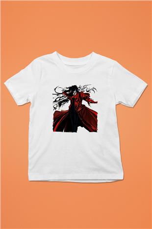 Alucard Baskılı Beyaz Unisex Beyaz Çocuk Tişört - Tshirt