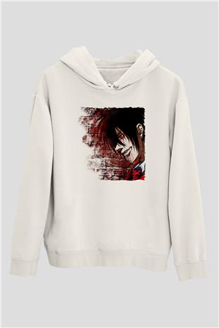 Alucard Baskılı Beyaz Unisex Hoodie