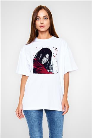 Alucard Baskılı Beyaz Unisex Oversize Tişört - Tshirt