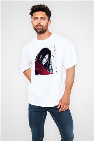 Alucard Baskılı Beyaz Unisex Oversize Tişört - Tshirt