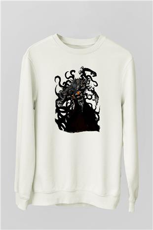 Alucard Baskılı Beyaz Unisex Sweatshirt