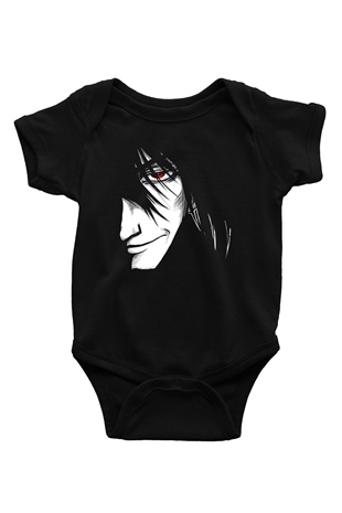 Alucard Baskılı Unisex Siyah Bebek Body - Zıbın