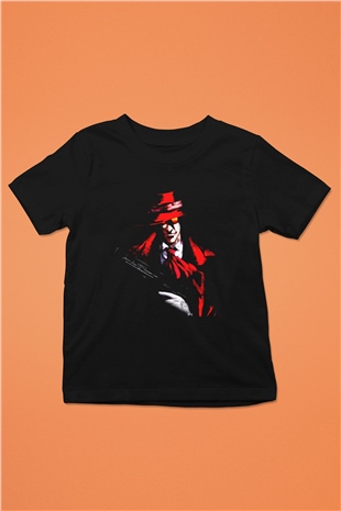 Alucard Baskılı Unisex Siyah Çocuk Tişört - Tshirt