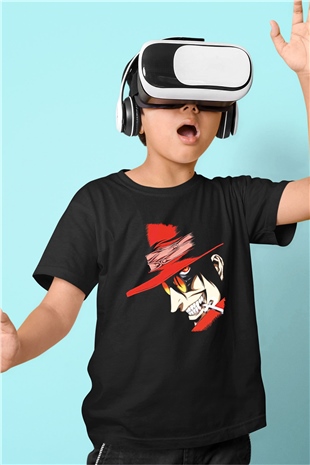 Alucard Baskılı Unisex Siyah Çocuk Tişört - Tshirt