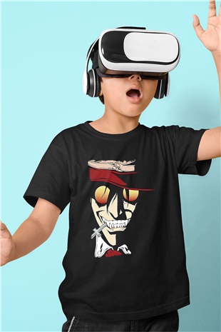 Alucard Baskılı Unisex Siyah Çocuk Tişört - Tshirt
