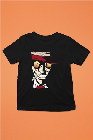 Alucard Baskılı Unisex Siyah Çocuk Tişört - Tshirt