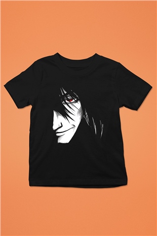Alucard Baskılı Unisex Siyah Çocuk Tişört - Tshirt