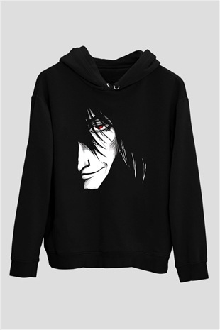Alucard Baskılı Unisex Siyah Hoodie