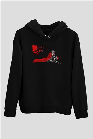 Alucard Baskılı Unisex Siyah Hoodie