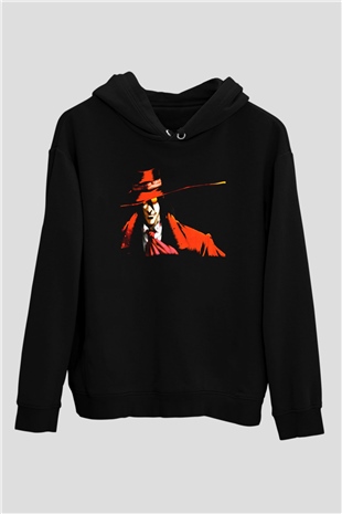 Alucard Baskılı Unisex Siyah Hoodie