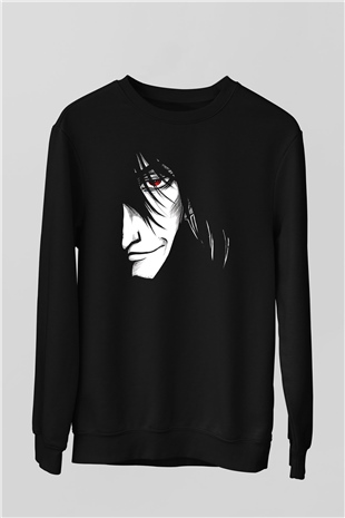 Alucard Baskılı Unisex Siyah Sweatshirt