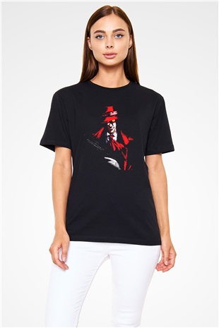 Alucard Baskılı Unisex Siyah Tişört - Tshirt