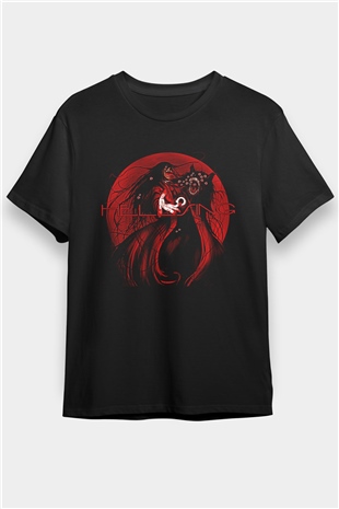 Alucard Baskılı Unisex Siyah Tişört - Tshirt