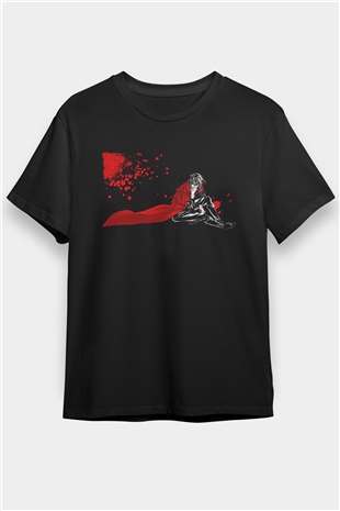 Alucard Baskılı Unisex Siyah Tişört - Tshirt