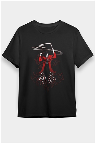 Alucard Baskılı Unisex Siyah Tişört - Tshirt