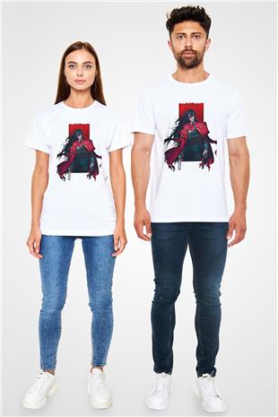 Alucard Unisex Baskılı Beyaz Tişört - Tshirt