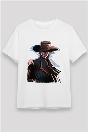 Alucard Unisex Baskılı Beyaz Tişört - Tshirt