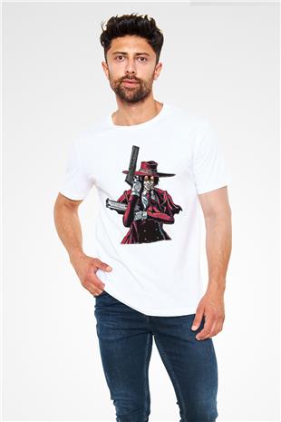 Alucard Unisex Baskılı Beyaz Tişört - Tshirt