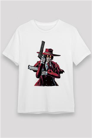 Alucard Unisex Baskılı Beyaz Tişört - Tshirt
